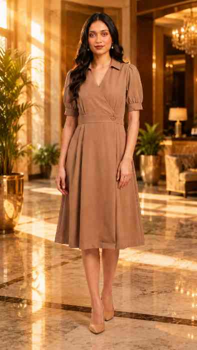 Symbol Premium Women's Fit & Flare Wrap Dress